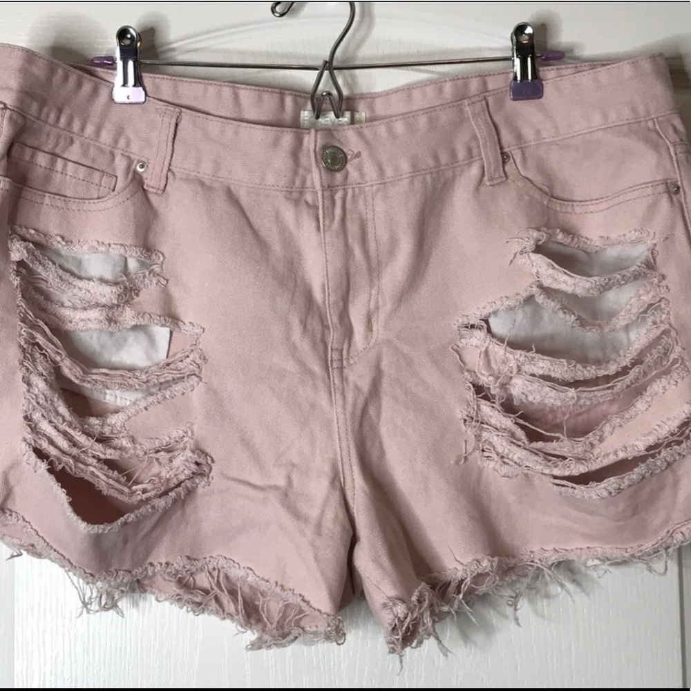 Forever 21+Plus Pink Denim Shorts 18